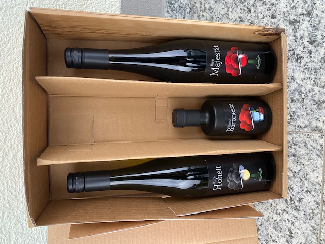 3er Set Wein/Schnaps Geschenkbox