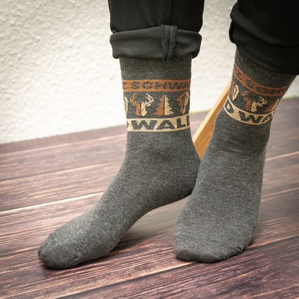 Gewebte graue Socken Schwarzwald