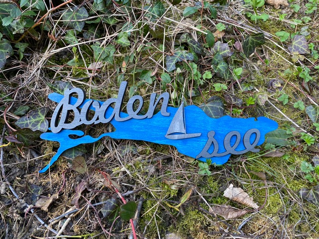 Bodensee Schriftzug in blau/anthrazit