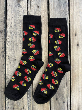 Gewebte Socken Schwarzwald Emoticons