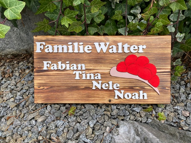 Familienschild im Schwarzwaldstyle