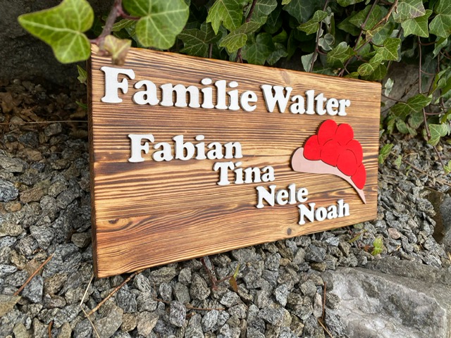 Familienschild im Schwarzwaldstyle